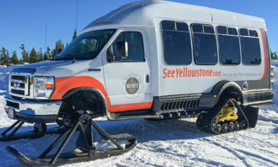 snowcoach yellowstone faithful snowmobile